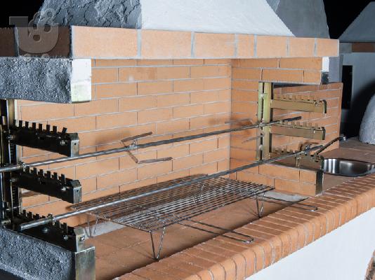 Ψησταριά Set - bbq set - Gartengrill set - με πάγκο – νεροχύτη, ψησταριά, παραδοσιακό φούρ...